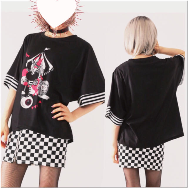 FUNKY FRUIT(ファンキーフルーツ)の[Drug] Carnival Black Tシャツ レディースのトップス(Tシャツ(半袖/袖なし))の商品写真