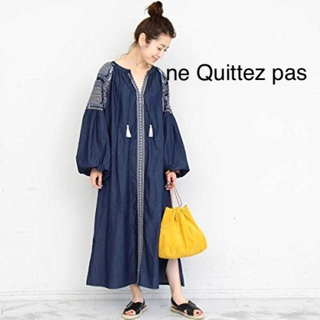 21 新作 新品 Ne Quittez 刺繍ワンピース Pas ヌキテパ ロングスカート