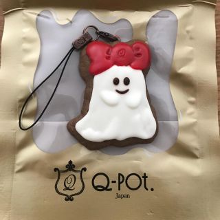 キューポット(Q-pot.)のQ-pot ☆ 美品 おばけちゃんストラップ 🎵(ストラップ/イヤホンジャック)