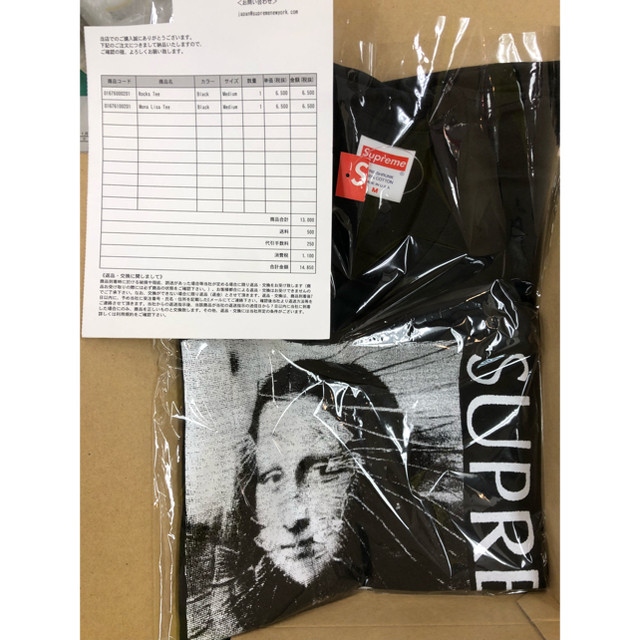 【即発送】 Mサイズ supreme Mona Lisa Tee Black