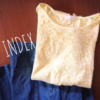 インデックス(INDEX)のINDEX＊イエローレーストップス(Tシャツ(半袖/袖なし))