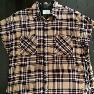 フィアオブゴッド(FEAR OF GOD)のFear of God Sleevless Check Shirt チェック　M(シャツ)