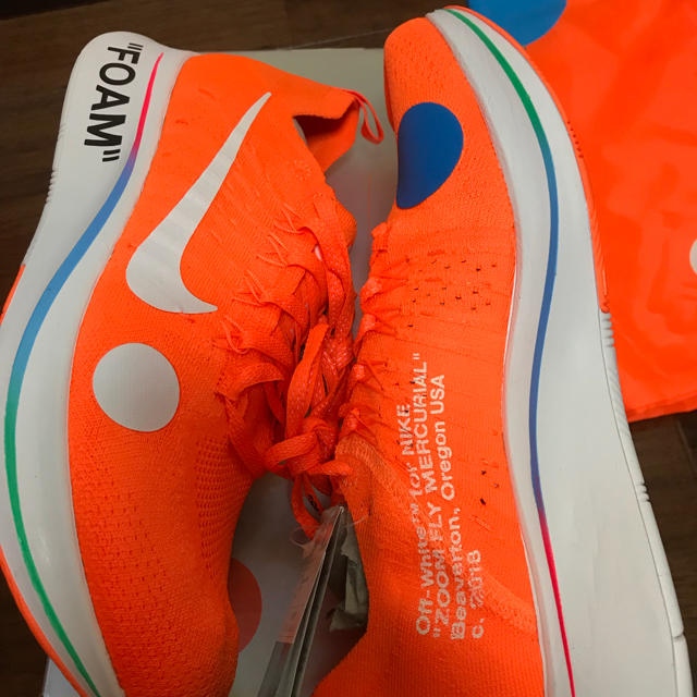 OFF-WHITE(オフホワイト)の27.5cm OFF WHITE Nike Zoom Fly Mercurial メンズの靴/シューズ(スニーカー)の商品写真