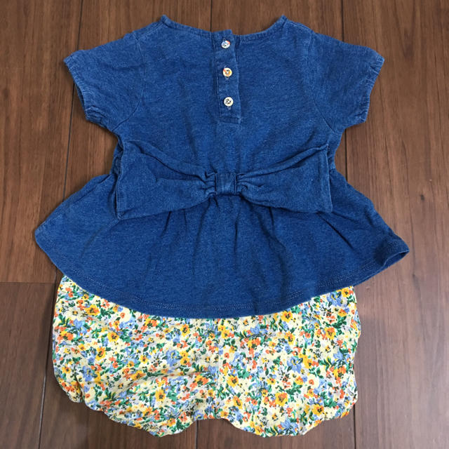 petit main(プティマイン)の【petit main】バックが可愛い♡80㎝セットアップ キッズ/ベビー/マタニティのベビー服(~85cm)(シャツ/カットソー)の商品写真