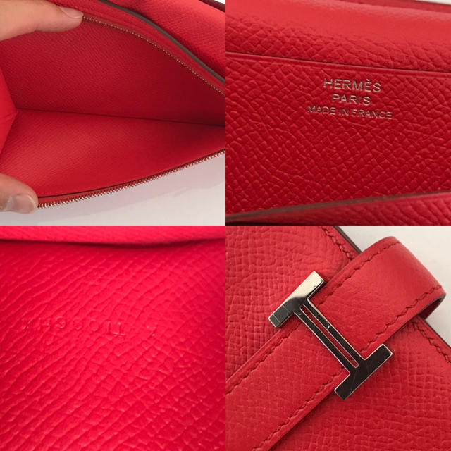 Hermes(エルメス)のcarpっ娘さま専用 ⭐️ エルメス ベアン スフレ レッド系 エプソン レディースのファッション小物(財布)の商品写真