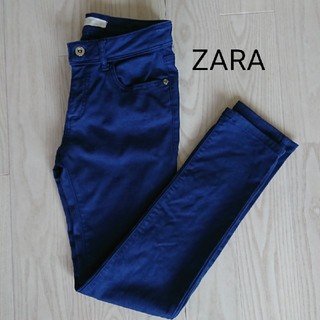 ザラ(ZARA)の再値下げ☆ZARA パンツ 【34サイズ】ネイビー(カジュアルパンツ)