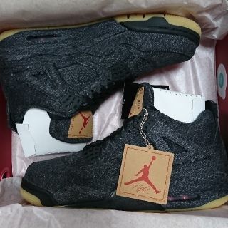 リーバイス(Levi's)のNIKE Levi’s Air Jordan 4 Black Denim 28(スニーカー)