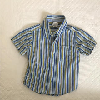 ギャップ(GAP)の美品 GAP ストライプ 半袖シャツ 90〜100(Tシャツ/カットソー)