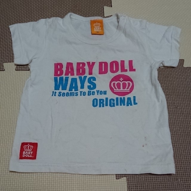 BABYDOLL(ベビードール)のベビードール Tシャツ 白 キッズ/ベビー/マタニティのキッズ服女の子用(90cm~)(Tシャツ/カットソー)の商品写真