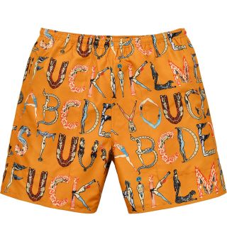 シュプリーム(Supreme)のSupreme Alphabet Water Short Sサイズ オレンジ(水着)