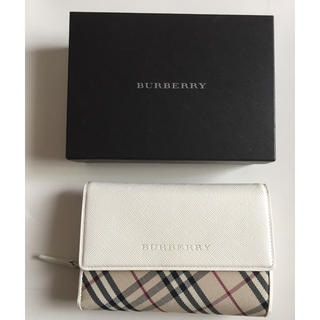 バーバリー(BURBERRY)の新品 バーバリー 財布 チェック柄 ホワイト(財布)