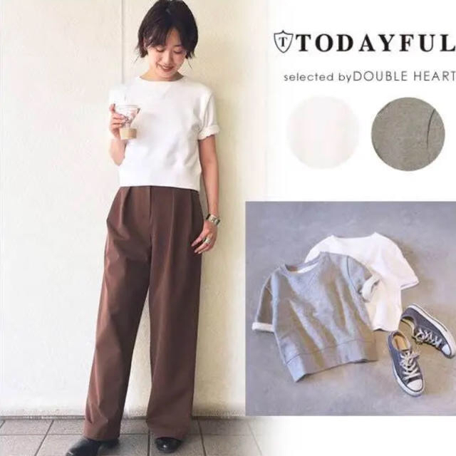 TODAYFUL(トゥデイフル)のTodayful 半袖 スウェットトップス 最終値下げ！！ レディースのトップス(トレーナー/スウェット)の商品写真