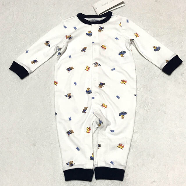 Ralph Lauren(ラルフローレン)の大人気ベアー柄☆新品✨BABY BOY カバーオール 9M/75 キッズ/ベビー/マタニティのベビー服(~85cm)(カバーオール)の商品写真