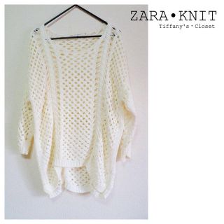 ザラ(ZARA)のZARA ニット ロング トップス 白(ニット/セーター)