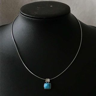 ミキモト(MIKIMOTO)のMikimoto ミキモト k18wg トルコ石 ターコイズ ダイヤ ネックレス(ネックレス)