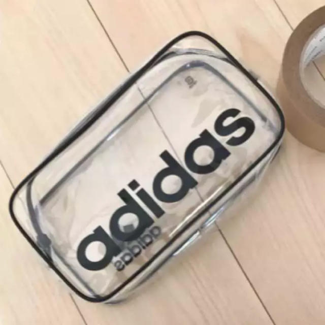 adidas(アディダス)の新品 adidas アディダス ポーチ 大 クリアクラッチバッグ レディースのファッション小物(ポーチ)の商品写真