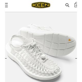 キーン(KEEN)の【美品】KEEN ユニーク サンダル レディース 24cm WHITE(サンダル)