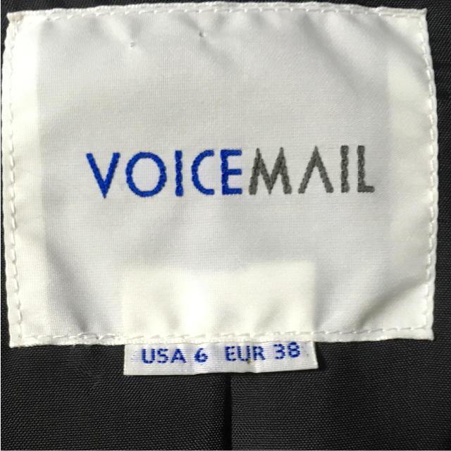 VOICEMAIL(ヴォイスメール)のVOICEMAIL 黒 七分袖 ジャケット レディースのジャケット/アウター(テーラードジャケット)の商品写真