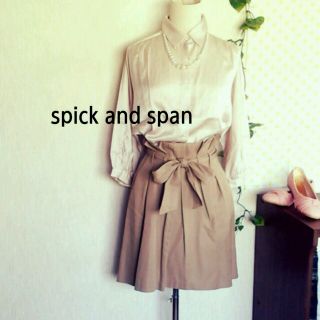 スピックアンドスパン(Spick & Span)のspick＆ span リボン SK(ひざ丈スカート)