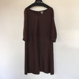 ドレステリア(DRESSTERIOR)の【美品】DRESSTERIOR💗コットンシルクワンピース(ひざ丈ワンピース)