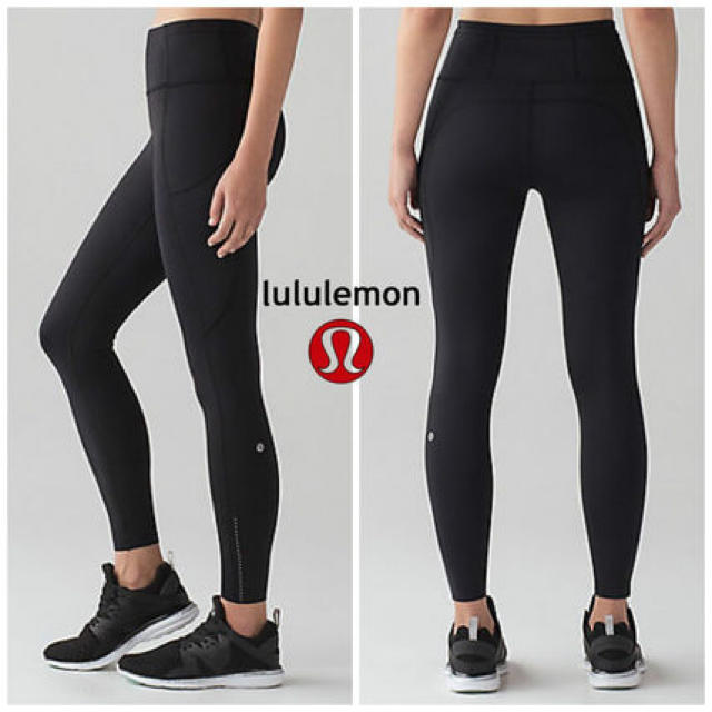 lululemon(ルルレモン)の［蛍光ペン1165様専用］［新品］ルルレモン 黒シンプルレギンス レディースのレッグウェア(レギンス/スパッツ)の商品写真