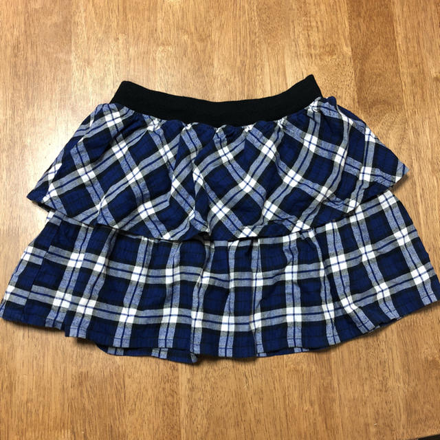 UNIQLO(ユニクロ)のユニクロ チェックフリルスカート キッズ/ベビー/マタニティのキッズ服女の子用(90cm~)(スカート)の商品写真