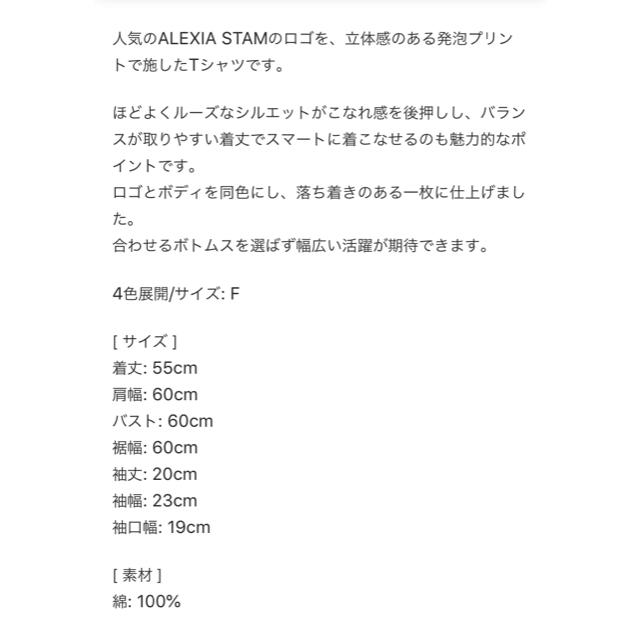 ALEXIA STAM(アリシアスタン)のALEXIA STAM Puff Print Logo Tee Ice Grey レディースのトップス(Tシャツ(半袖/袖なし))の商品写真