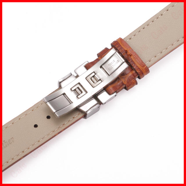 腕時計 交換ベルト 本革 時計 ブラウン 牛 高級 18mm メンズ レディース メンズの時計(レザーベルト)の商品写真