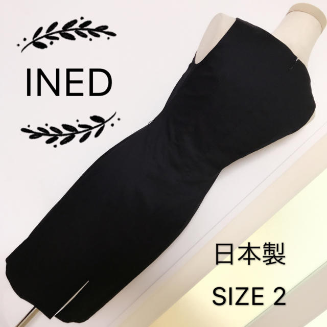 INED(イネド)のINED ノースリーブ タイトワンピース レディースのワンピース(ひざ丈ワンピース)の商品写真