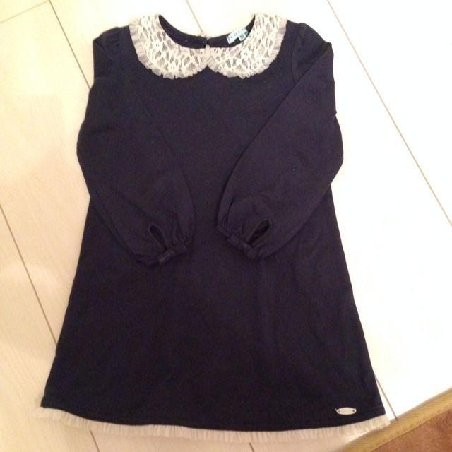 TOCCA(トッカ)のTOCCA90  紺色ワンピース キッズ/ベビー/マタニティのキッズ服女の子用(90cm~)(その他)の商品写真