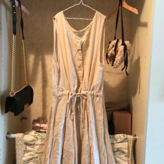 サンタモニカ(Santa Monica)のused france linen onepiece(ロングワンピース/マキシワンピース)