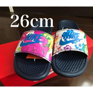 ナイキ(NIKE)のNIKE ベナッシ 26cm JDI 花柄 パープル benassi  (サンダル)