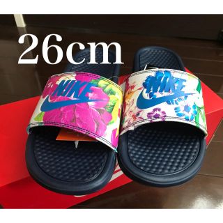 ナイキ(NIKE)のNIKE ベナッシ 26cm JDI 花柄 パープル benassi  (サンダル)