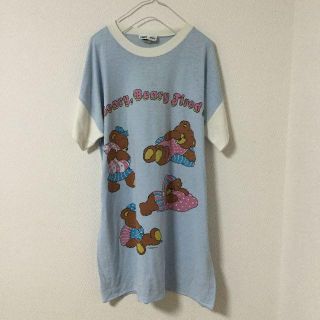 古着 ビンテージ night star Tシャツワンピース USA製 50/50(ミニワンピース)