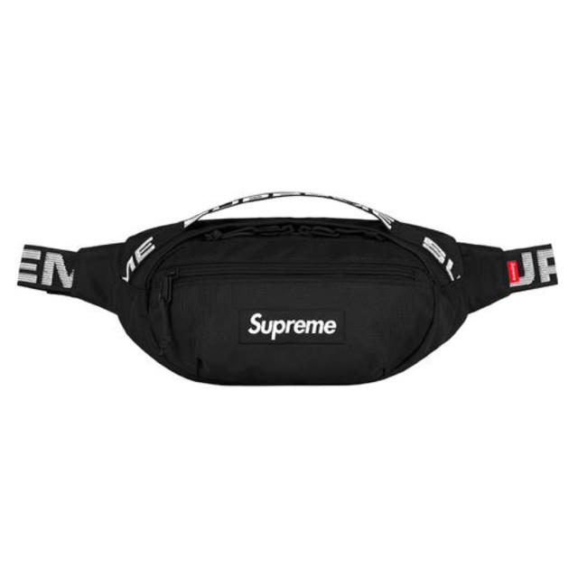 18ss Supreme Waist Bag Black 黒 ウエストバッグ-