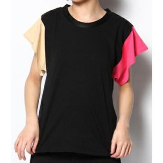 ツモリチサト(TSUMORI CHISATO)のカラーブロックTシャツ (black)(Tシャツ(半袖/袖なし))