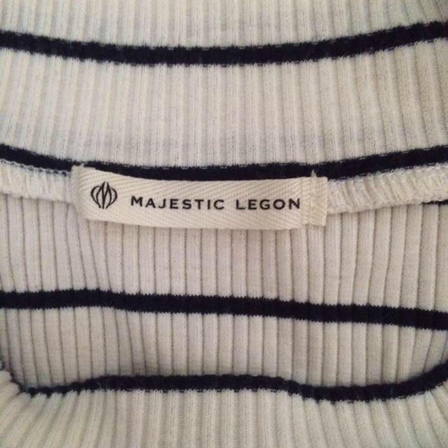 MAJESTIC LEGON(マジェスティックレゴン)のMAJESTIC LEGONのボーダーニットシャツ レディースのトップス(Tシャツ(半袖/袖なし))の商品写真