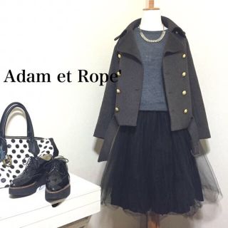 アダムエロぺ(Adam et Rope')のアダムエロペ メルトンショートコート(ピーコート)