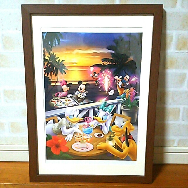 Disney(ディズニー)のディズニー ミッキー絵画：トロピカル エンタメ/ホビーのアニメグッズ(ポスター)の商品写真