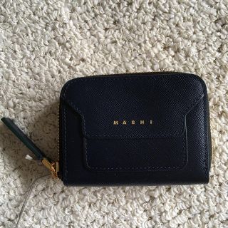 マルニ(Marni)の【新品・未使用】MARNI マルニ サフィアーノレザー コインケース ネイビー(財布)