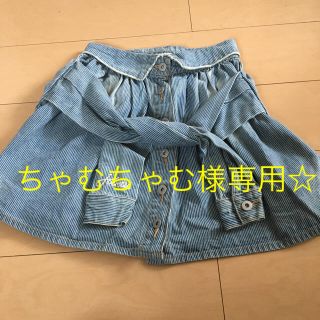 ジュエティ(jouetie)のちゃむちゃむ様専用★ジュエティ 腰巻シャツ風デニムスカート(ひざ丈スカート)