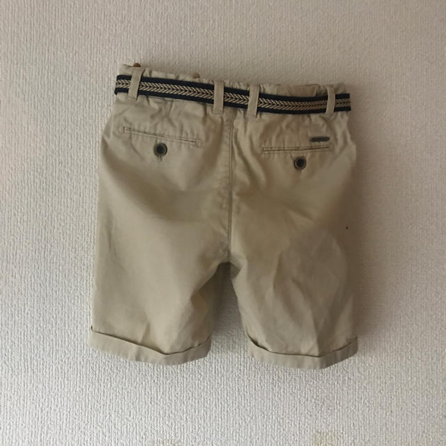 ZARA KIDS(ザラキッズ)の:::ZARA boys::: ハーフチノパンツ ベルト付 110cm キッズ/ベビー/マタニティのキッズ服男の子用(90cm~)(パンツ/スパッツ)の商品写真