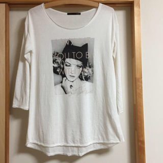 ヘザー(heather)のヘザー☆白プリントTシャツ(Tシャツ(長袖/七分))