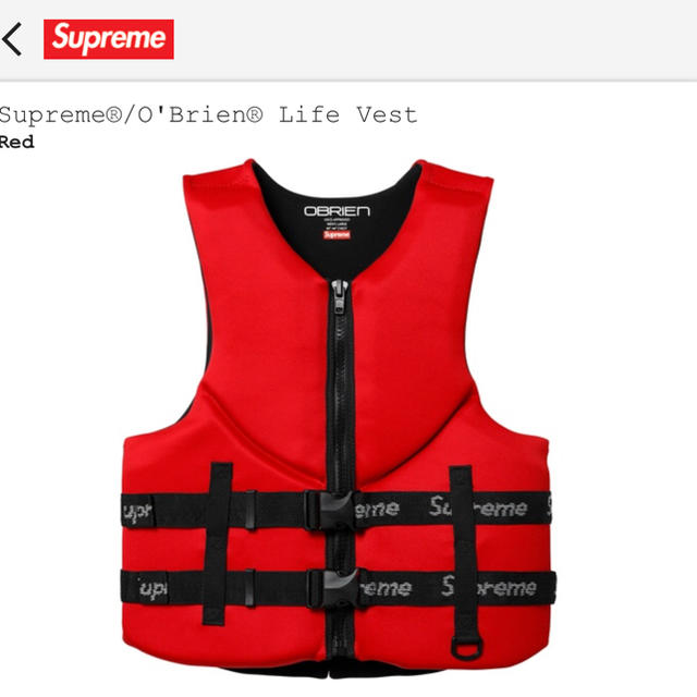 直販ショッピング Supreme18ss O´Brien Life Vest シュプリーム M