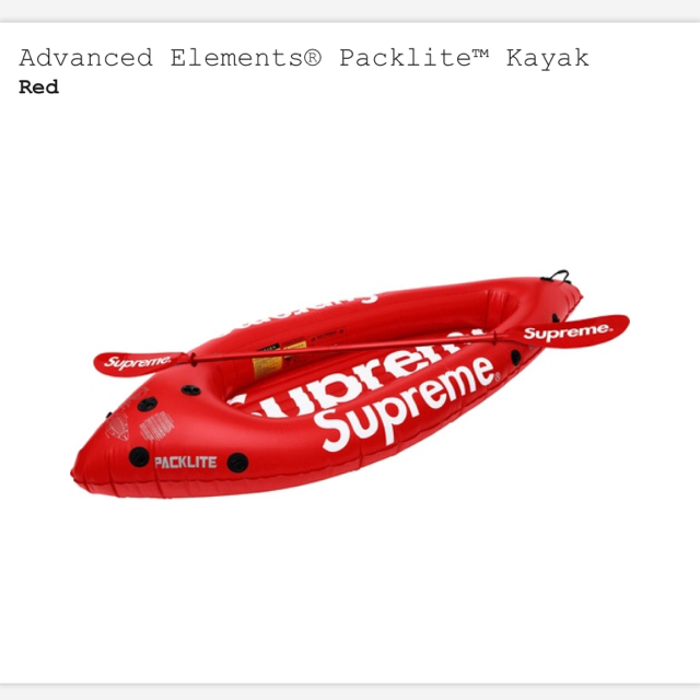 Supreme - Supreme Advanced Elements Packlite kayak