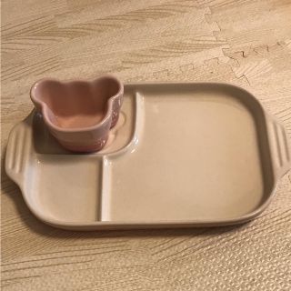 ルクルーゼ(LE CREUSET)のル・クルーゼ☆ベビー マルチプレート&ラムカン(離乳食器セット)