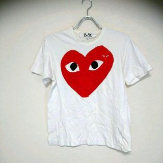 コムデギャルソン(COMME des GARCONS)のplay コムデギャルソン ハート ロゴ Tシャツ S 白(Tシャツ/カットソー(半袖/袖なし))