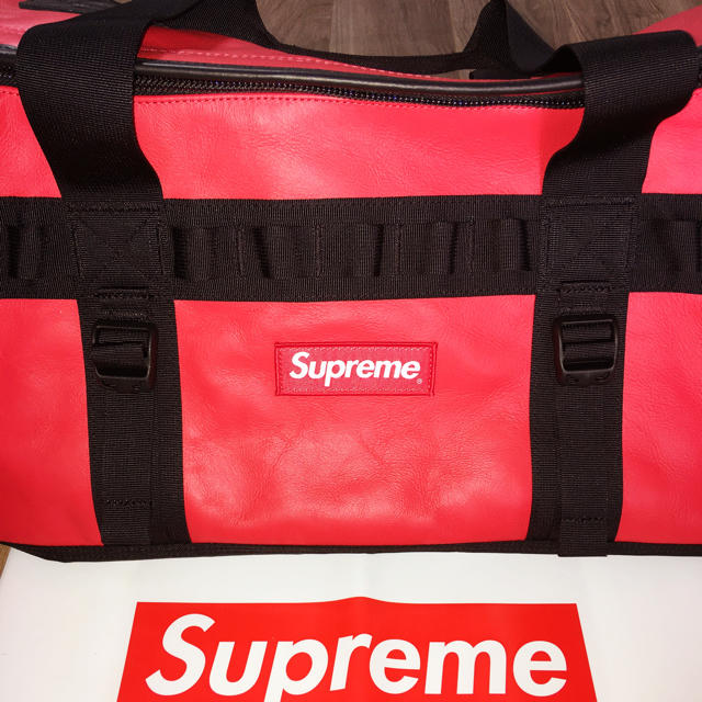 Supreme NORTHFACE Leather Duffle Bagドラムバッグ