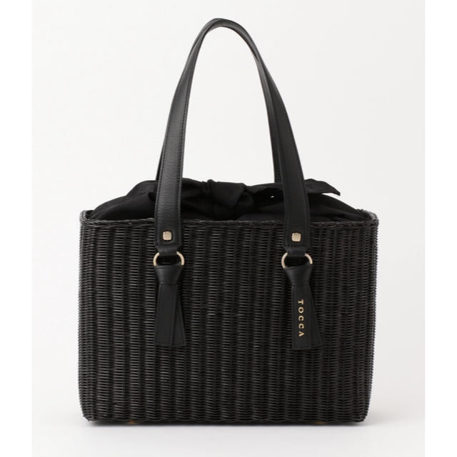 早い者勝ち　トッカ  WICKER TOTE かごバッグ  新品 ブラック