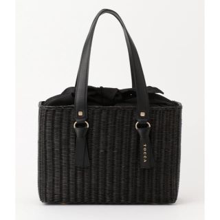 トッカ(TOCCA)の早い者勝ち　トッカ  WICKER TOTE かごバッグ  新品 ブラック(かごバッグ/ストローバッグ)